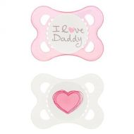 MAM Love & Affection Silicone Orthodontic Pacifier, 2+ Months I Love Daddy Boy And Mommy Assorted,...