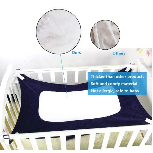  MANNEW Portable Hammock for Crib Baby Hammock for Baby Cribs Newborn Girl and Boy (Black)