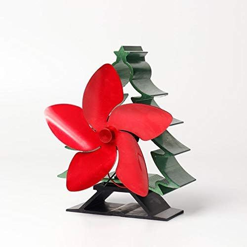  MAO YEYE 5 Blades Christmas Tree Powered Stove Fan Aluminium Silent Eco Friendly for Wood Log Burner Fireplace Ecofan