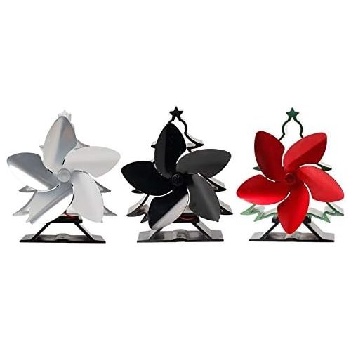  MAO YEYE 5 Blades Christmas Tree Powered Stove Fan Aluminium Silent Eco Friendly for Wood Log Burner Fireplace Ecofan