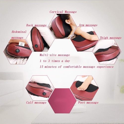  MAOFU Comfortable Support Pillow Relief Pillow Neck Massager Multi-Function Hot Kneading Neck Waist Shoulder Massage Pillow Home Body Massage Mat (Color : B)