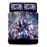 MAOHUI 3 Piece Boys Duvet Cover Set, Action Super Hero Themed Bedding Comics Movie Character Pattern, Polyester,C,Queen