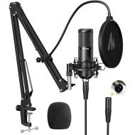 MAONO XLR Condenser Microphone, Professional Cardioid Studio Recording Mic for Streaming, Podcasting, Singing, Voice-Over, Vocal, Home-Studio, YouTube, Skype, Twitch (PM320S)