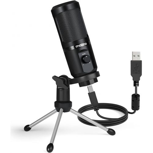  USB Gaming Microphone, MAONO PC Computer Condenser Mic with Gain for Recording, Podcasting, Streaming, YouTube, Twitch, Skype, Compatible with PS5 PS4 Mac Laptop Desktop (PM461TR)