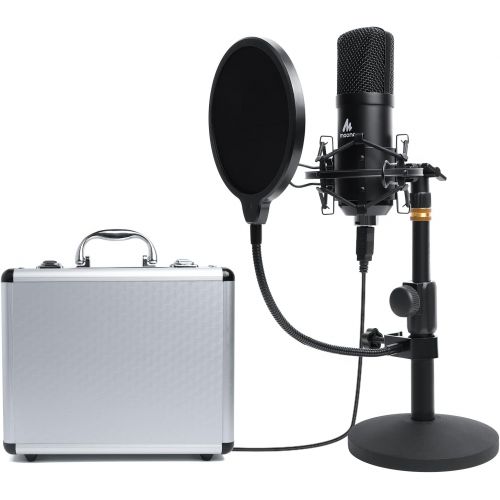  USB Microphone Kit 192KHZ/24BIT MAONO AU-A04TC PC Condenser Podcast Streaming Cardioid Mic Plug & Play for Computer, YouTube, Gaming, Recording