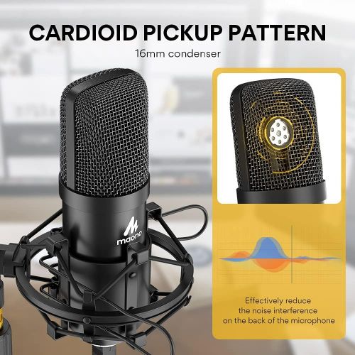  [아마존베스트]USB Microphone Kit 192KHZ/24BIT MAONO AU-A04T PC Condenser Podcast Streaming Cardioid Mic Plug & Play for Computer, YouTube, Gaming Recording