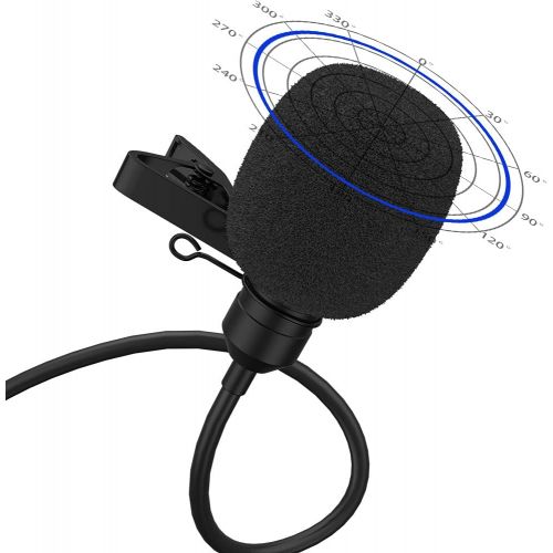  [아마존베스트]USB Lavalier Microphone-MAONO AU-UL10 192kHz/24bit Omnidirectional Lapel Mic Hands Free Shirt Collar Clip-on Microphone for PC Computer, Laptop, YouTube, Skype Recording, Live Broa