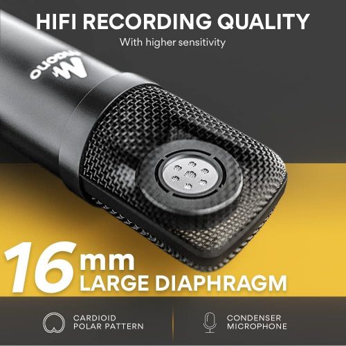  [아마존베스트]USB Microphone Kit 192KHZ/24BIT Plug & Play MAONO AU-A04 USB Computer Cardioid Mic Podcast Condenser Microphone with Professional Sound Chipset for PC Karaoke, YouTube, Gaming Reco