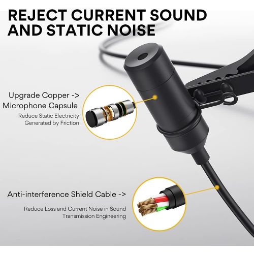  [아마존베스트]Lavalier Microphone MAONO AU-100R Rechargeable Omnidirectional Condenser Clip On Lapel Mic with LED Indicator for Recording, Interview, Vlogging, Voice Dictation, ASMR, Camera, DSL