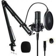 [아마존베스트]XLR Condenser Microphone Kit MAONO AU-PM320S Professional Cardioid Vocal Studio Recording Mic for Streaming, Voice Over, Project, Home-Studio