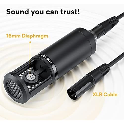  [아마존베스트]XLR Condenser Microphone Set Maono AU-PM320S Professional Cardioid Vocal Studio Recording Microphone for Streaming Voice-Over Projects Home Studio