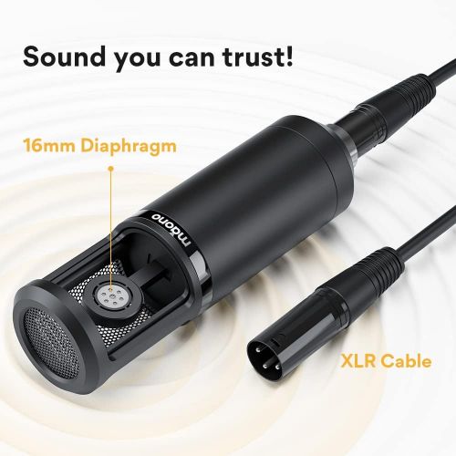  [아마존베스트]XLR Condenser Microphone Set Maono AU-PM320S Professional Cardioid Vocal Studio Recording Microphone for Streaming Voice-Over Projects Home Studio