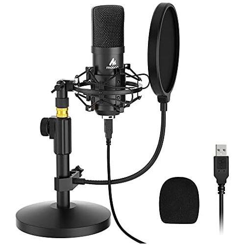  [아마존베스트]USB Microphone Kit 192 kHz/24 Bit MAONO AU-A04T PC Condenser Podcast Streaming Microphone Plug & Play Bundle for Computer, YouTube, Gaming Recording