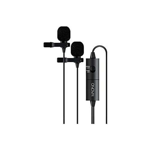  [아마존베스트]Maono AU-200 Lavalier Microphone Double Head 3.5 mm 4-Pin 0.25 Inch Adapter