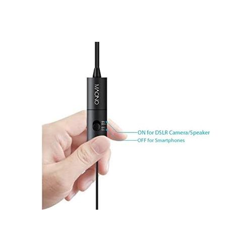  [아마존베스트]Maono AU-200 Lavalier Microphone Double Head 3.5 mm 4-Pin 0.25 Inch Adapter