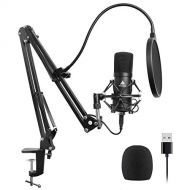 USB Microphone Kit 96KHZ/24BIT Plug & Play MAONO AU-A04 USB Computer Cardioid Mic Podcast Condenser Microphone with Professional Sound Chipset for Laptop PC Karaoke, Skype, YouTube