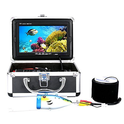  MAOTEWANG 20M Cable 7 Inch 1000tvl Underwater Fishing Video Camera Kit 12 PCS LED Infrared Lamp Lights Video Fish Finder for Ice,Lake and Boat Fishing