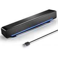 [아마존베스트]Marboo Soundbar, Maboo USB Powered Sound Bar Speakers for Computer Desktop Laptop PC, Black (USB)