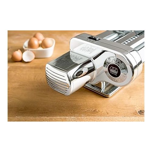  MARCATO Made in Italy Pastadrive 110V Electric Pasta Machine, Chrome Steel. Compatible with Atlas & Ampia Machines and Marga Mulino