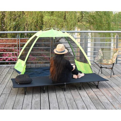  [아마존베스트]MARCHWAY Ultralight Folding Tent Camping Cot Bed, Portable Compact for Outdoor Travel, Base Camp, Hiking, Mountaineering, Lightweight Backpacking
