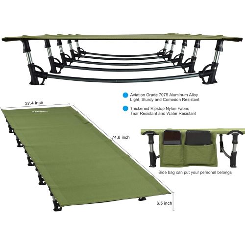 MARCHWAY Ultralight Folding Tent Camping Cot Bed, Portable Compact for Outdoor Travel, Base Camp, Hiking, Mountaineering, Lightweight Backpacking