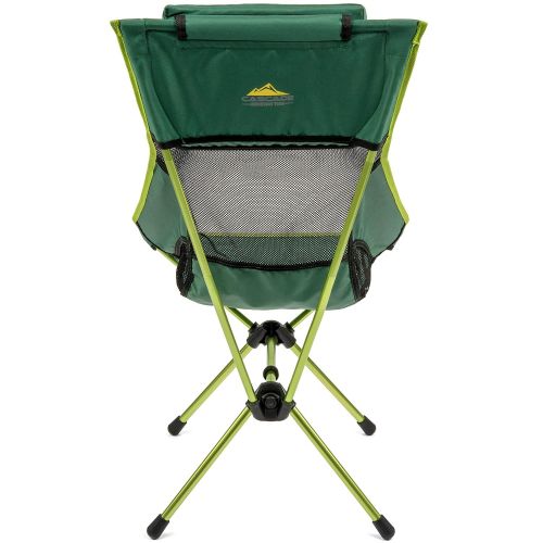  MARCHWAY Cascade Mountain Tech Outdoor High Back Lightweight Camp Chair with Headrest and Carry Case (Renewed)