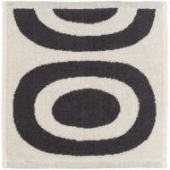MARIMEKKO Melooni Terry Cotton Washcloth (Charcoal) - Natural Forms Patterned Washcloths - 12 in x 12 in