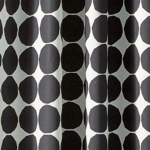  Marimekko Pienet Kivet, Shower Curtain, Black