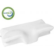 [아마존 핫딜] [아마존핫딜]MARNUR 23.5×14.5×5.5 in Cervical Pillow Contour Memory Foam Orthopedic Pillow for Neck Pain Sleeping for Side Sleeper Back Sleeper Stomach Sleeper+White Pillowcase(1 PCS)