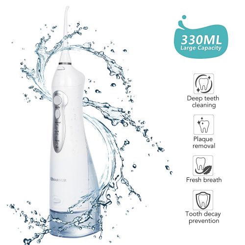  MARNUR [Upgrade Version]Water Flosser Cordless Dental Oral Irrigator for Teeth Cleaning with 3 Jet...