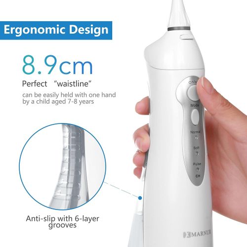  MARNUR [Upgrade Version]Water Flosser Cordless Dental Oral Irrigator for Teeth Cleaning with 3 Jet...