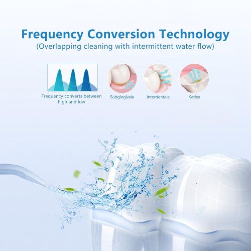  MARNUR [Upgrade Version]Water Flosser Cordless Dental Oral Irrigator for Teeth Cleaning with 3 Jet...