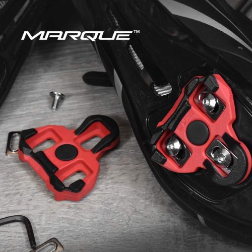  MARQUE Look KEO Bike Cleats ? Designed to Also Fit Garmin Vector Pedals ? 6 Degree Float Replacement Clipless Cleat for Garmin Vector Power Meter Bicycle Pedals ? Made with Durable