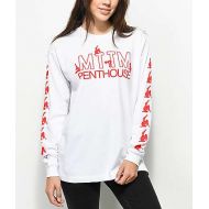 MARRIED TO THE MOB Married To The Mob x Penthouse Dancer White Long Sleeve T-Shirt