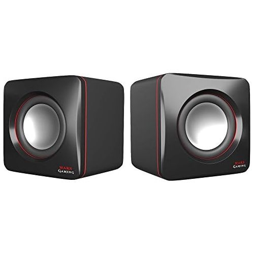  [아마존베스트]Mars Gaming MAS0 Gaming Speaker (8 W Power, Compact Size, Optimised Bass Performance, 2.0 Channel System, 3D Sound, USB, 3.5 mm Jack, PC/Mac/Smartphone/Tablet), Black and Red