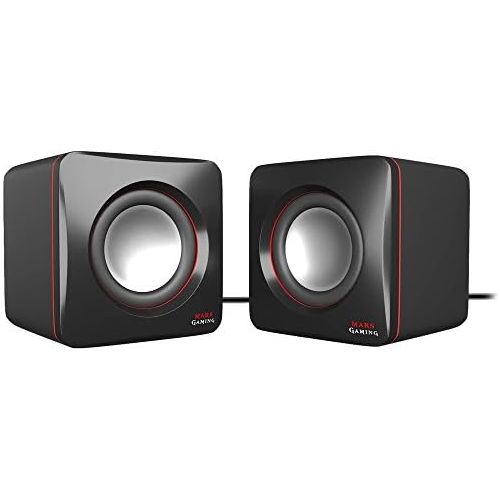  [아마존베스트]Mars Gaming MAS0 Gaming Speaker (8 W Power, Compact Size, Optimised Bass Performance, 2.0 Channel System, 3D Sound, USB, 3.5 mm Jack, PC/Mac/Smartphone/Tablet), Black and Red