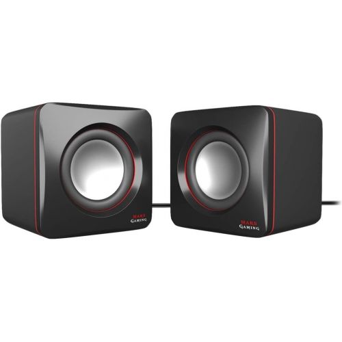  [아마존베스트]Mars Gaming MAS0 Gaming Speaker (8 W Power, Compact Size, Optimised Bass Performance, 2.0 Channel System, 3D Sound, USB, 3.5 mm Jack, PC/Mac/Smartphone/Tablet), Black and Red