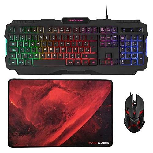  [아마존베스트]Mars Gaming Kit with Gaming Keyboard and Mouse, Single-Coloured