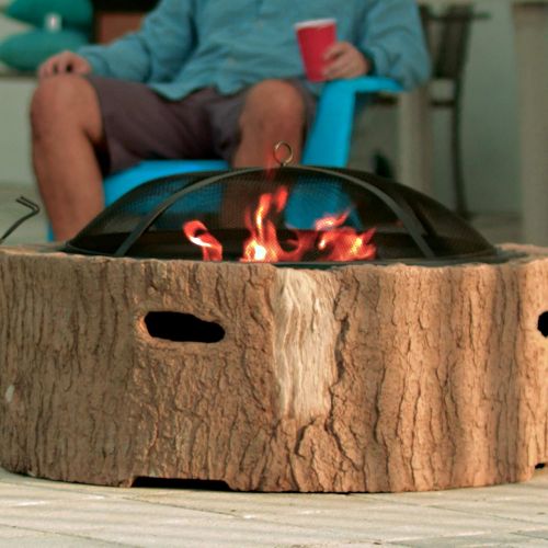  [아마존 핫딜]  [아마존핫딜]MARTHA STEWART MTS-FP35-FB 35 Diameter Cast Stone Base, Wood Burning Fire Pit, Faux Bois