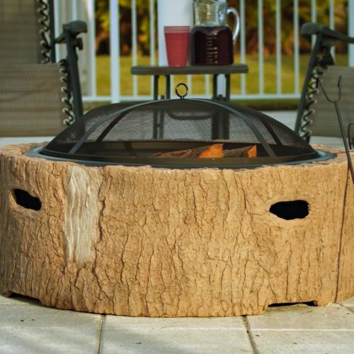  [아마존 핫딜]  [아마존핫딜]MARTHA STEWART MTS-FP35-FB 35 Diameter Cast Stone Base, Wood Burning Fire Pit, Faux Bois