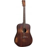 Martin Guitar D-15M StreetMaster with Gig Bag, Acoustic Guitar for the Working Musician, Mahogany Construction, Distressed Satin Finish, D-14 Fret, and Low Oval Neck Shape