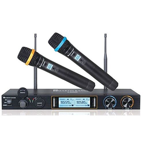  MARTIN RANGER Martin Ranger U-6800R Metal Dual Channels UHF 900MHz Wireless Microphone System with Plug-in USB Rechargeable Lithium Battery