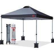 MASTERCANOPY Durable Pop-up Canopy Tent with Roller Bag (10x10, Black)