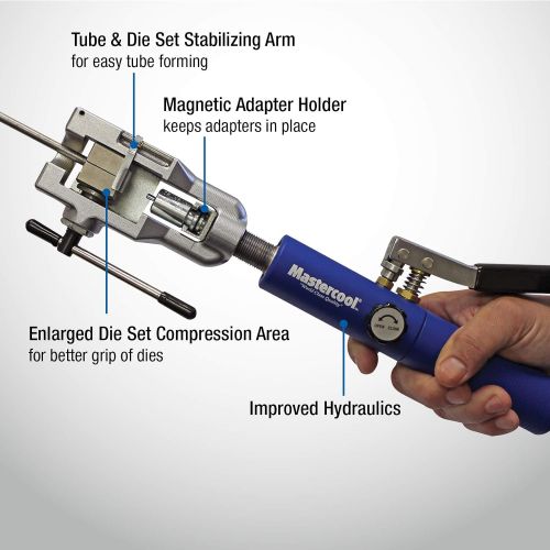  MASTERCOOL 72475-PRC Blue and Silver Universal Hydraulic Flaring Tool Set with Tube Cutter