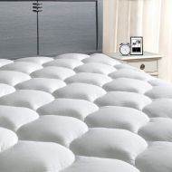 MASVIS Queen Mattress Pad Cover 8-21”Deep Pocket - Overfilled Mattress Topper Cotton Top Pillow Top with Snow Down Alternative Cooling