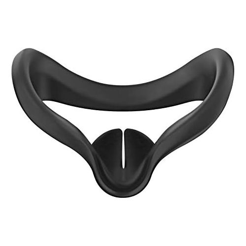  [아마존베스트]MASiKEN VR Face Silicone Cover Mask & Face Pad Compatible for Oculus Quest 2 Face Cushion Cover Sweatproof (Black)