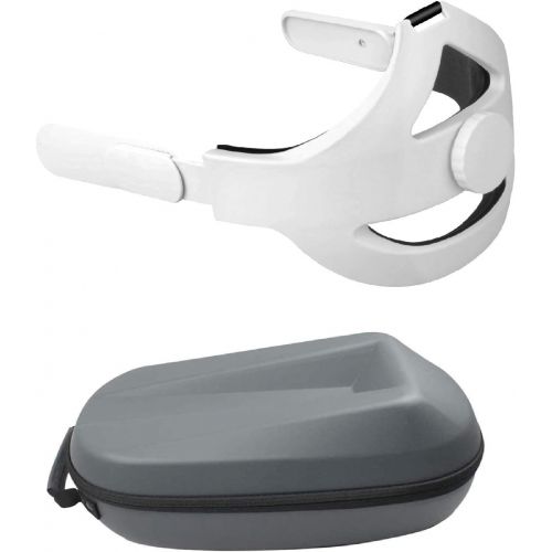  [아마존베스트]MASiKEN 6-IN-1 Accessories For Oculus Quest 2, EVA Carry Case,Head Band Strap&Face Cover&Handle Cover Strap&Joystick Caps&Lens Cover,Light Weight Portable Protection Travel Storage