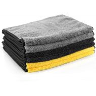 [아마존 핫딜]  [아마존핫딜]MATCC Microfiber Cleaning Cloths 6 Pack 16 x 32 Microfiber Towels for Cars Ultra-Thick Super Absorbent Car Microfiber Towel for Washing Polishing Waxing and Drying Detailing Towel