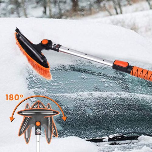 [아마존핫딜][아마존 핫딜] MATCC Car Snow Brush Removal Extendable with Squeegee and Ice Scraper Detachable Snow Mover for Car Auto SUV Truck Windshield Windows