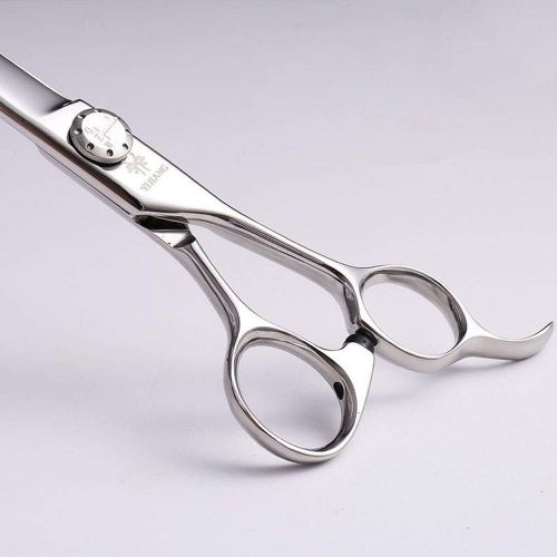  MATCHANT 7 Inch Pet Scissors 440C Stainless Steel Pet Grooming Shears (Color : Silver)